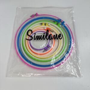 Similane 6 Pieces Embroidery Hoops, Plastic Circle Cross Stitch Hoop Ring 3.4